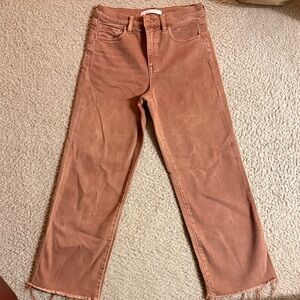 Eunina Copper High Rise Wide Leg Jeans